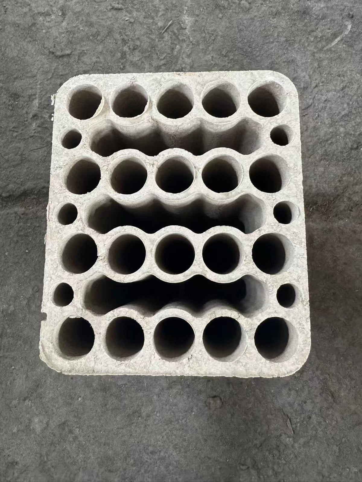 Precision molded firework tubes and cake blocks for fireworks assembly plants